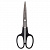 Ножницы BRAUBERG "Standard" 160 мм, черные, классической формы, 2-х сторонняя заточка, 237095