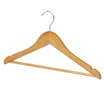 Вешалки-плечики, размер 48-50, КОМПЛЕКТ 5шт, деревянная, перекладина, цвет сосна, BRABIX "Стандарт"