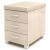 Тумба приставная Easy Director с центральным замком (дуб светлый, 3 ящика, 420х590х590 мм)
