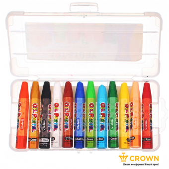 Пастель масляная Crown "ArtStory", 12 цветов, пласт. упак.
