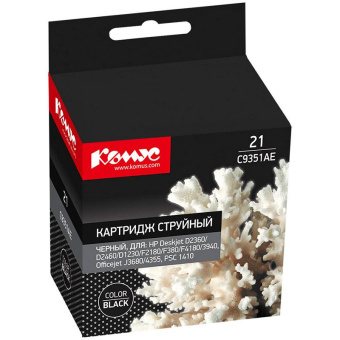 Картридж струйный Комус 21 C9351AE чер. для HP DJF380/3940/D1360