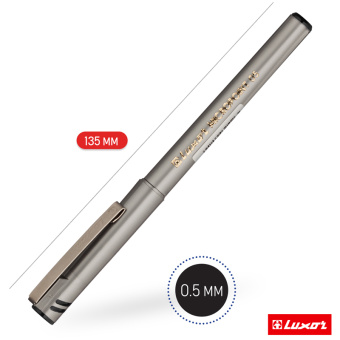 Ручка капиллярная Luxor "Micropoint" черная, 0,5мм, одноразовая
