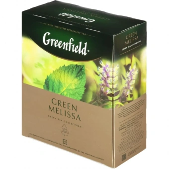Чай Greenfield Green Melissa зеленый фольгир.100пак/уп