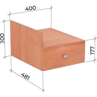 Тумба подвесная Easy LT Оптима 400x481x300 1 ящ. Ольха