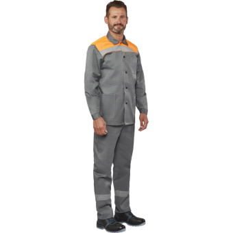 Костюм летний муж. л16-КБР с СОП сер/оранж (р.48-50) 170-176