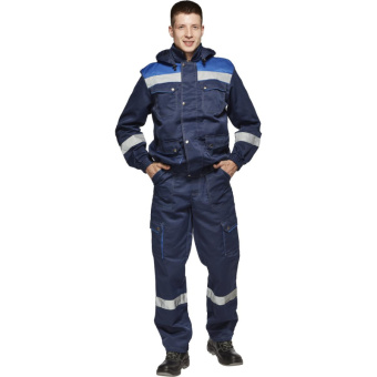 Костюм рабочий летний муж.Антей СОП син/вас (КПК) 48-50 (96-100)/170-176