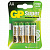 Батарейки КОМПЛЕКТ 4 шт., GP Super, AA (LR06, 15А), алкалиновые, пальчиковые, блистер