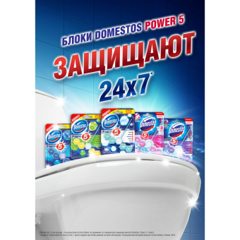 Блок для унитаза гигиенический Domestos Power 5 Ледяная магнолия