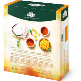 Чай Ahmad Tea Чай Магия Манго, черный, пакетики в конвертах, 100х1,5г/уп