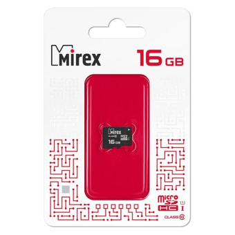Карта памяти Mirex microSDHC 16Gb (UHS-I, U1, class 10) (13612-MCSUHS16)