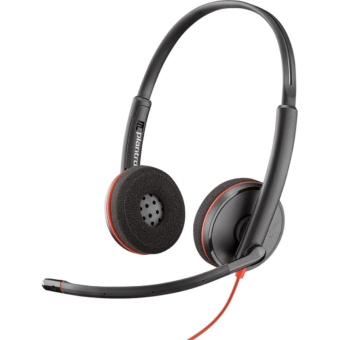 Гарнитура Plantronics Blackwire C3220 черный/красный (209745-201) 1.5м