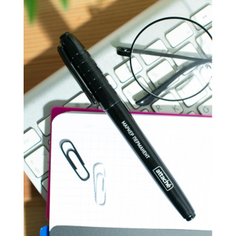 Маркер перманентный ATTACHE черный 1,5-3 мм