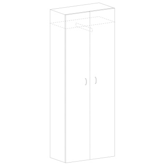 Шкаф MON_Канц для одежды офисный ШК40.16 венге