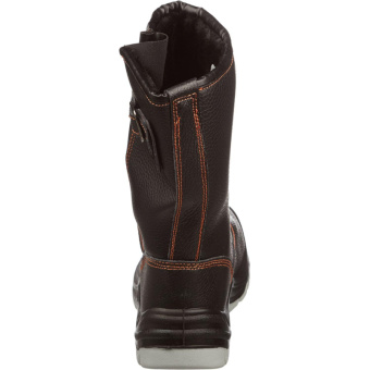 Сапоги рабочие утепленные Мистраль ПУ-ТПУ из натуральной кожи черные с металлическим подноском 45р.