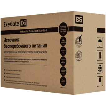ИБП ExeGate Power Smart ULB-850 850VA/480W 2xEURO,RJ45/11,USB(EP285478RUS)