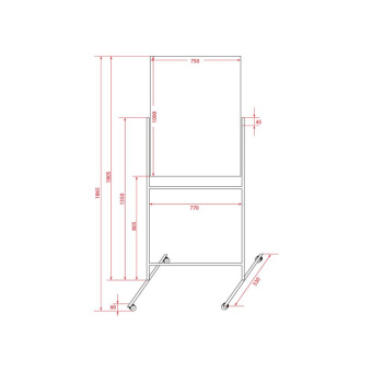 Доска магнитно-маркерная 75x100 см BoardSYS Twist лак (поворотная)