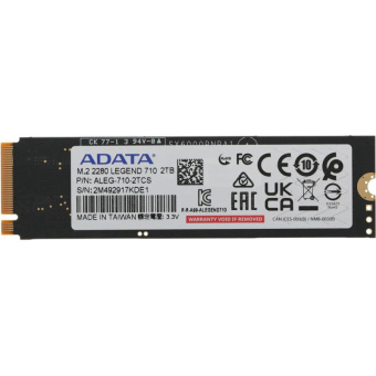 SSD накопитель A-Data (ALEG-710-2TCS) PCIe 3.0 x4 2TB Legend 710 M.2 2280