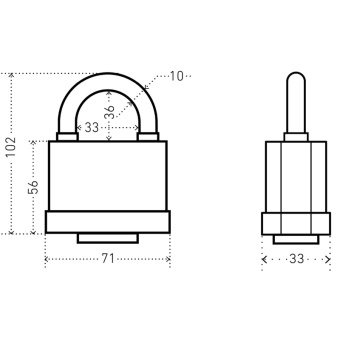 Замок навесной всепогод_УЗК Аллюр ВС1Ч-376П (71xd=10) чугун черный (6кл)