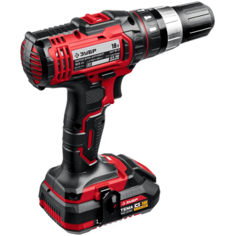 Дрель-шуруповерт аккум. ударн. ЗУБР Мастер 18В, 2х2.0Ач, 40Нм  (ДШУ-185-22)
