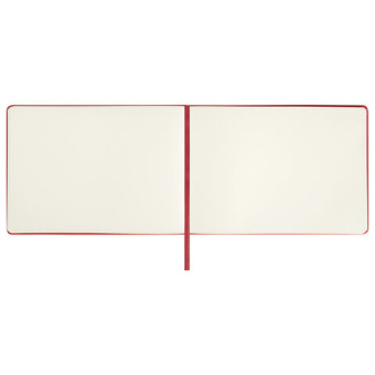 Скетчбук, слоновая кость 140 г/м2 210х148 мм, 80 л., КОЖЗАМ, резинка, BRAUBERG ART CLASSIC, красный,
