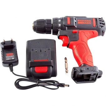 Дрель-шуруповерт акк. REDVERG Basic SD14LE/1-2 АКБ x Li-ion  (14В, 1.5 Ач)