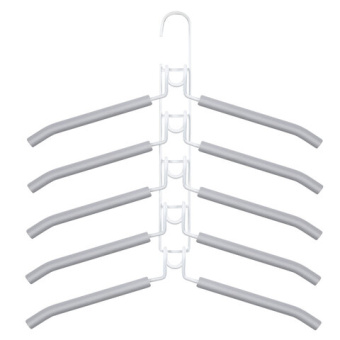Вешалка-плечики трансформер, 5 плечиков, металл с покрытием, серые, BRABIX, 607475