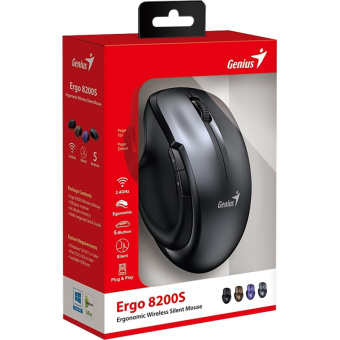 Мышь беспроводная Genius Ergo 8200S серая (31030029401)