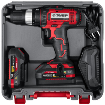 Дрель-шуруповерт аккум. ударн. ЗУБР Мастер 18В, 2х2.0Ач, 40Нм  (ДШУ-185-22)