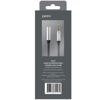 Кабель Pero mini jack 3.5 mm - mini jack 3.5 mm