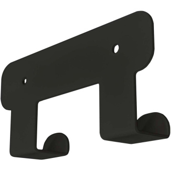 Вешалка настенная РЭ_H1021В, прямой гиб, 2 крючка,черный (611042)