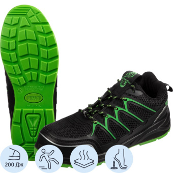 Полуботинки (кроссовки)  5232ККС ПУ/ТПУ, КП, АС,черный  (42)