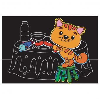 Гравюра Мульти-Пульти "Домашние животные", А5, разноцветная основа, пакет с европодвесом