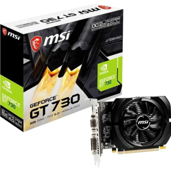 Видеокарта MSI GT 730 (N730K-2GD3/OCV5) 2GB GDDR3 64bit DVI-D HDMI VGA