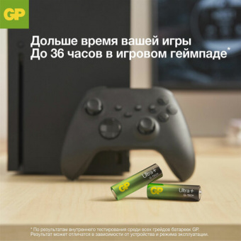 Батарейки КОМПЛЕКТ 4 шт., GP Ultra Plus, AA (LR06, 15А), алкалиновые, пальчиковые, блистер, 15AUP-2C