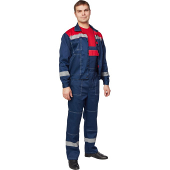 Костюм рабочий летний муж. Л20-КПК син/красн (р.64-66) 194-200 (Арсенал-СП)
