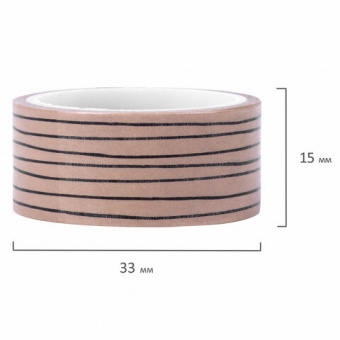 Клейкие WASHI-ленты для декора КОФЕЙНЫЕ ЦВЕТА, 15 мм х 3 м, 7 цветов, рисовая бумага, ОСТРОВ СОКРОВИ
