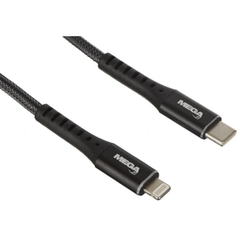 Кабель ProMega U210PD, МОЩНОСТЬ, 1м, Type-C to Lightning,  нейл, черный