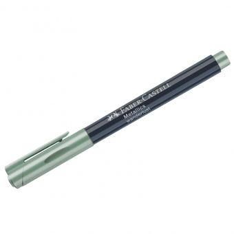Маркер для декорирования Faber-Castell "Metallics" мятно-зеленый металлик, пулевидный, 1,5мм