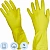Перчатки латексные Luscan с хлопковым напылением жёлтые