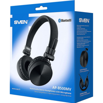 Наушники Sven AP-B500MV, Bluetooth, черные