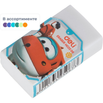 Ластик Deli Super Wings ПВХ прямоугольный 45x25x12 мм