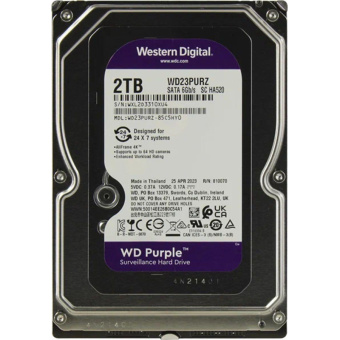Жесткий диск WD PURPLE SATA 2TB 3.5 64MB (WD23PURZ)