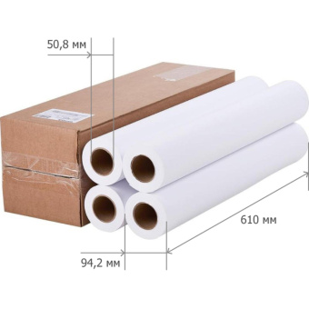 Бумага широкоформатная ProMEGA engineer 120г 610мм x 30м 50,8мм 4рул/уп