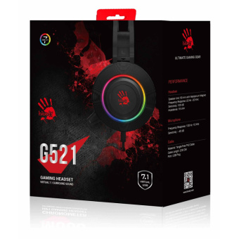 Гарнитура A4Tech Bloody G521 черный 2.3м/USB (G521 (BLACK))