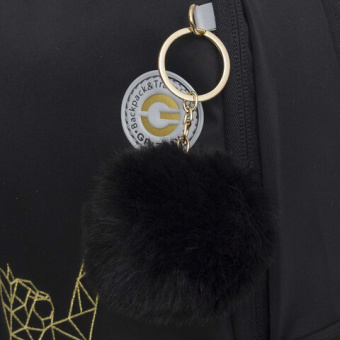 Рюкзак GRIZZLY школьный, анатомическая спинка, 2 отделения, для девочек, "GOLD CAT", 38х28х18 см, RG