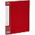 Папка на 4 кольцах СТАММ "Кристалл" А4, 25мм, 700мкм, пластик, красная
