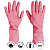 Перчатки резиновые Paclan Practi Comfort розовые 4076614 р.L