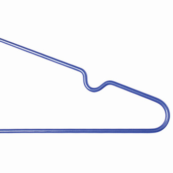 Вешалки-плечики, размер 48-50, КОМПЛЕКТ 10 шт., металл/ПВХ, перекладина, цвет синий, BRABIX "Стандар