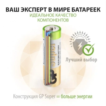 Алкалиновые батарейки GP АA 20 шт Super Alkaline 15А 15A-2CRVS20