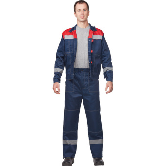 Костюм летний муж. л20-КБР син/красн (р.64-66) 170-176 (Арсенал-СП)